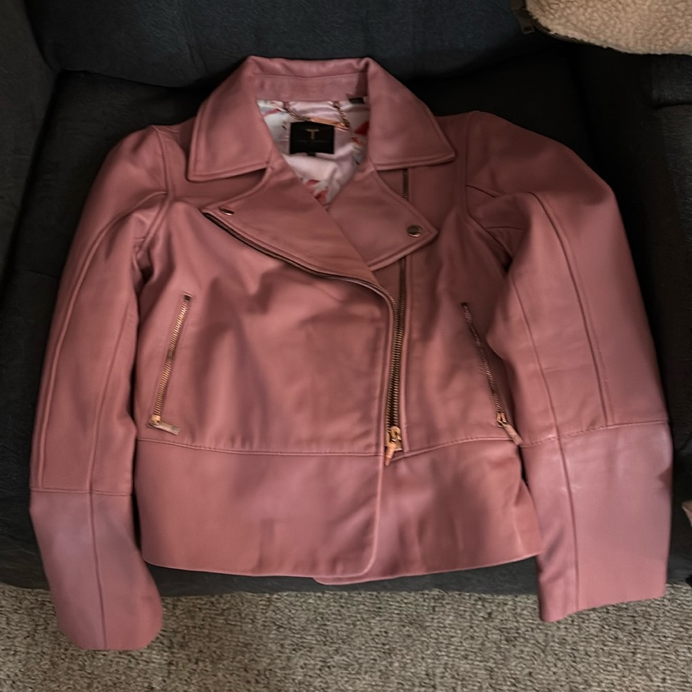 Pink leather Ted baker jacket